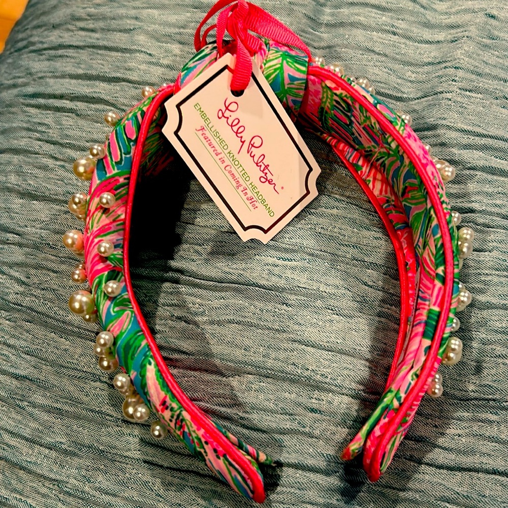 New Lilly Pulitzer Emellished Knotted Headband-Coming in Hot